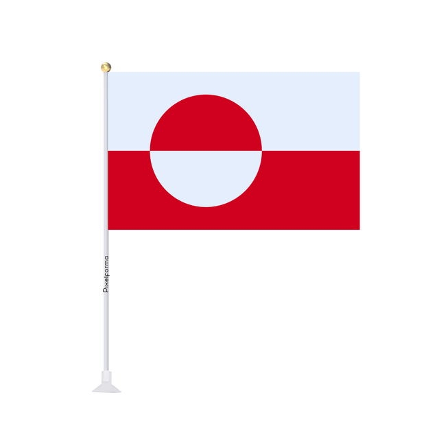 Mini drapeau ventouse Drapeau du Groenland - Pixelforma 