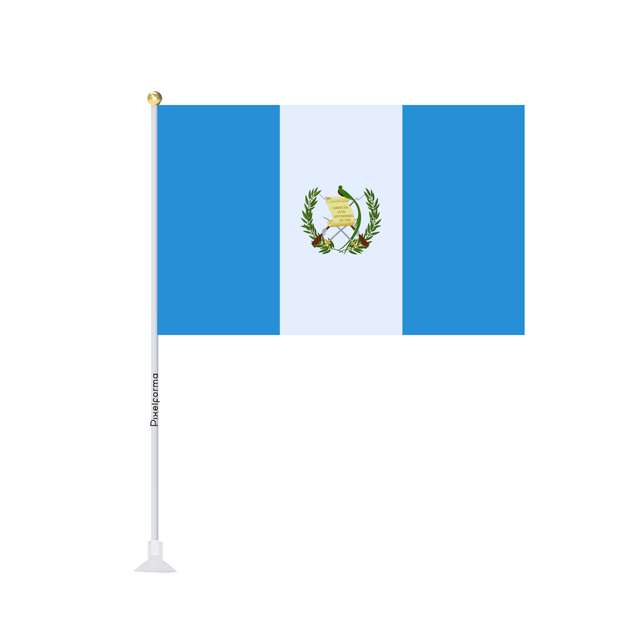 Mini drapeau ventouse Drapeau du Guatemala - Pixelforma 