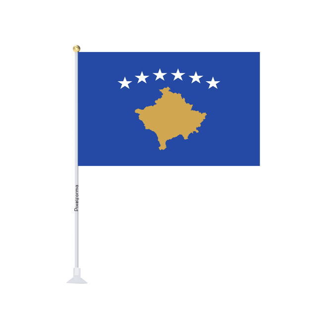 Mini drapeau ventouse Drapeau du Kosovo - Pixelforma 