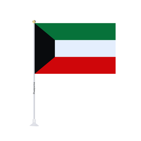 Mini drapeau ventouse Drapeau du Koweït - Pixelforma 