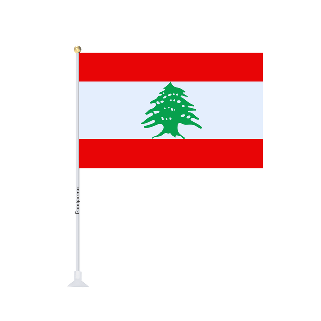 Mini drapeau ventouse Drapeau du Liban - Pixelforma 