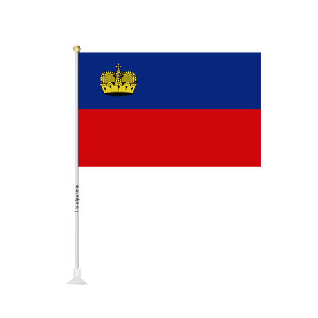 Mini drapeau ventouse Drapeau du Liechtenstein - Pixelforma 
