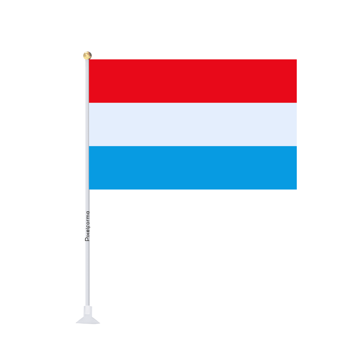 Mini drapeau ventouse Drapeau du Luxembourg - Pixelforma 