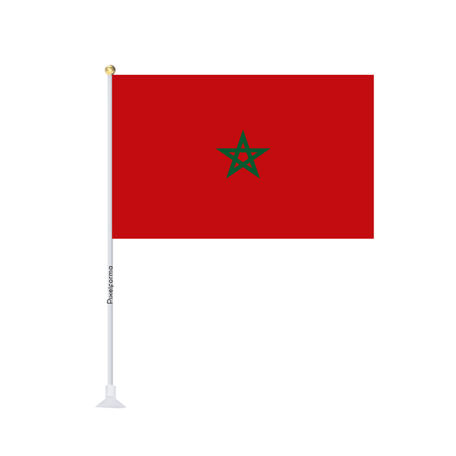 Mini drapeau ventouse Drapeau du Maroc - Pixelforma 