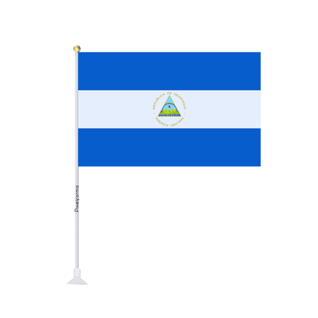 Mini drapeau ventouse Drapeau du Nicaragua - Pixelforma 