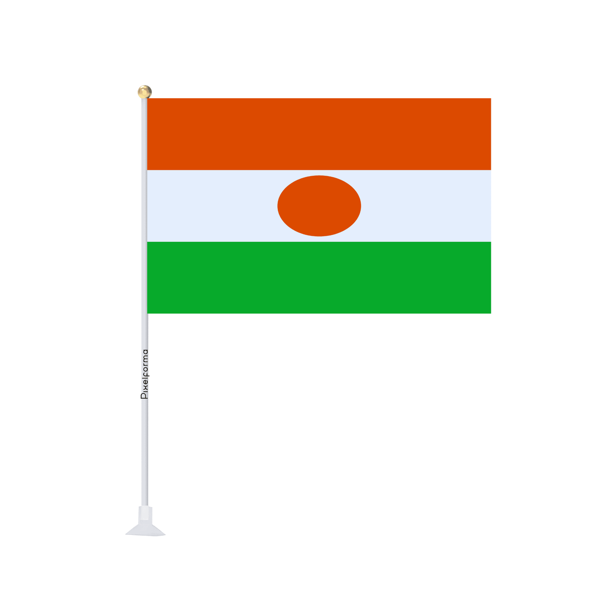 Mini drapeau ventouse Drapeau du Niger - Pixelforma 