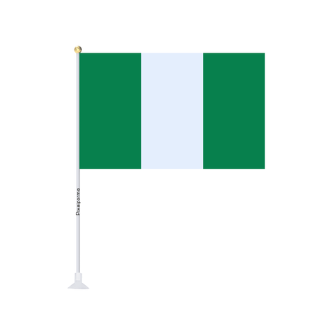 Mini drapeau ventouse Drapeau du Nigeria - Pixelforma 