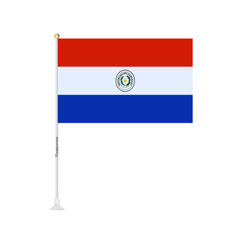 Mini drapeau ventouse Drapeau du Paraguay - Pixelforma 