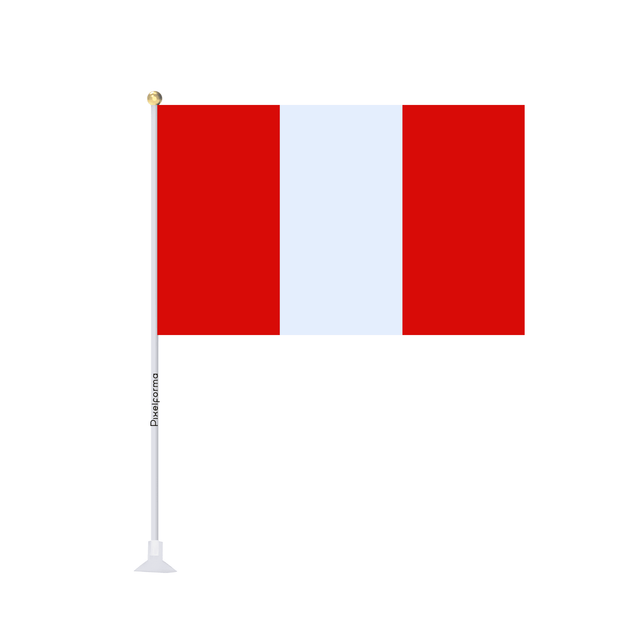 Mini drapeau ventouse Drapeau du Pérou - Pixelforma 