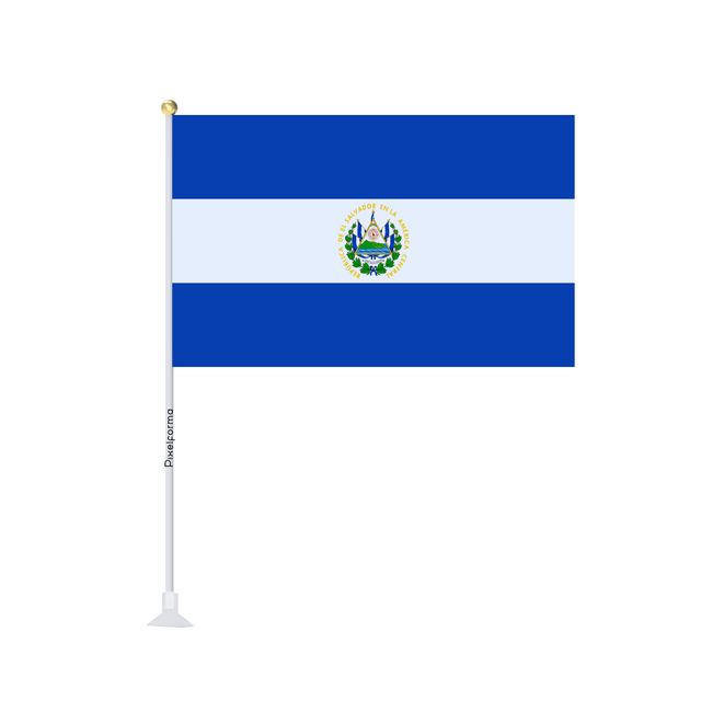 Mini drapeau ventouse Drapeau du Salvador - Pixelforma 