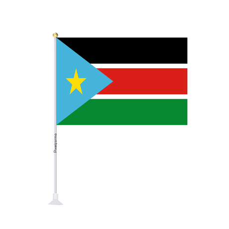 Mini drapeau ventouse Drapeau du Soudan du Sud - Pixelforma 