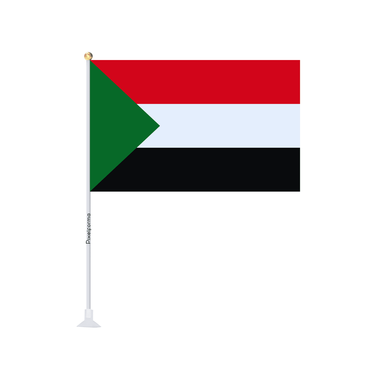 Mini drapeau ventouse Drapeau du Soudan - Pixelforma 