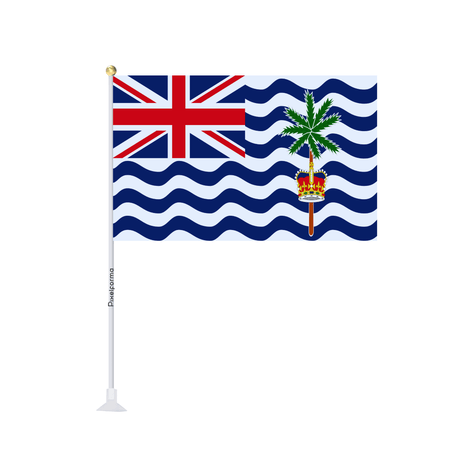 Mini drapeau ventouse Drapeau du Territoire britannique de l'océan Indien - Pixelforma 