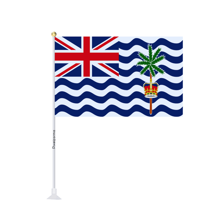 Mini drapeau ventouse Drapeau du Territoire britannique de l'océan Indien - Pixelforma