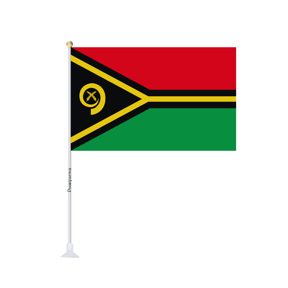 Mini drapeau ventouse Drapeau du Vanuatu - Pixelforma 
