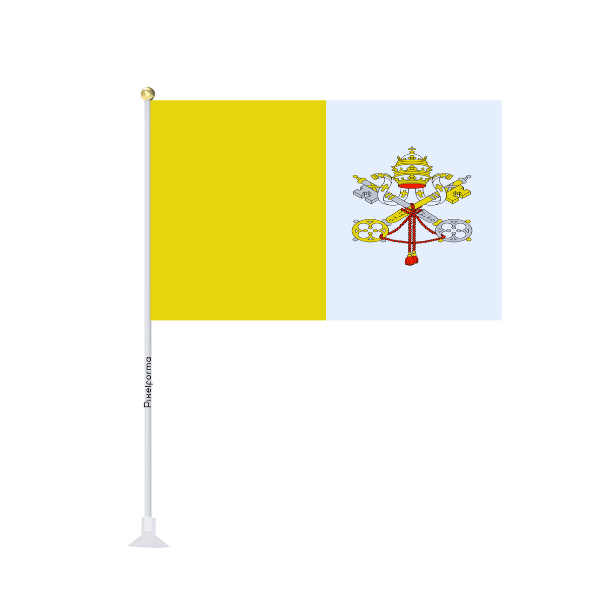 Mini drapeau ventouse Drapeau du Vatican - Pixelforma 