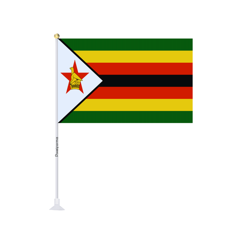 Mini drapeau ventouse Drapeau du Zimbabwe - Pixelforma 
