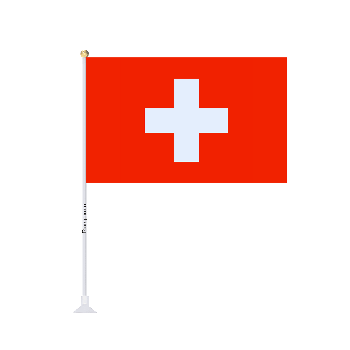 Mini drapeau ventouse Drapeau et armoiries de la Suisse - Pixelforma 