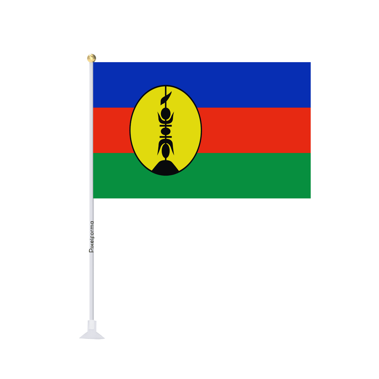 Mini drapeau ventouse Drapeaux de la Nouvelle-Calédonie - Pixelforma 