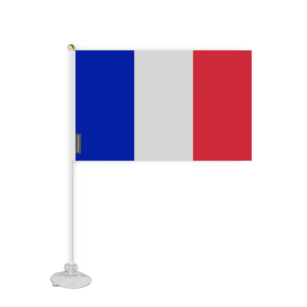 Mini drapeau ventouse france en polyester - pixelforma