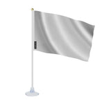 Mini drapeau france gris clair en polyester avec ventouse