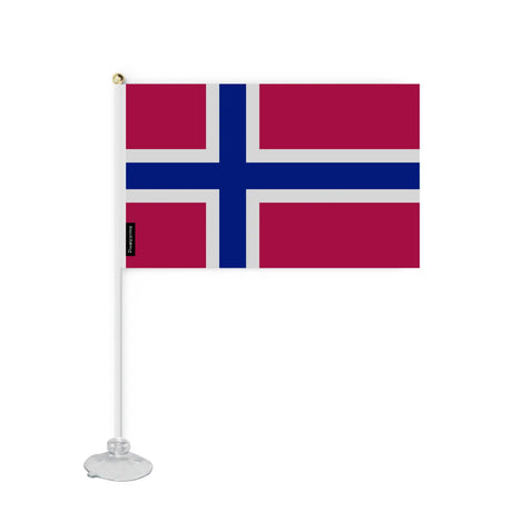 Mini drapeau ventouse île bouvet en polyester - pixelforma