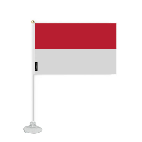 Mini drapeau ventouse monaco en polyester - pixelforma