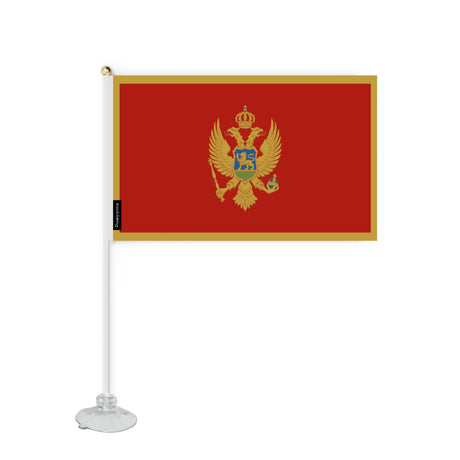 Mini drapeau ventouse monténégro en polyester - pixelforma