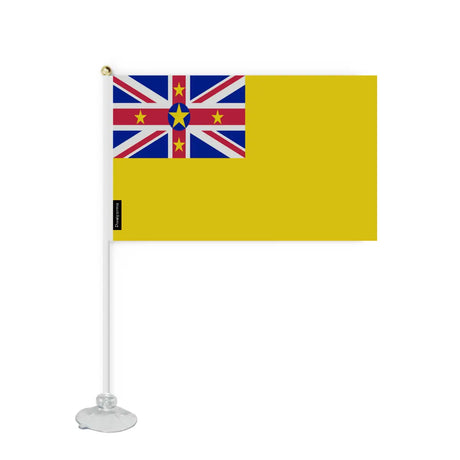 Mini Drapeau Ventouse Niue en Polyester - Pixelforma 