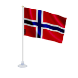Mini drapeau ventouse norvège en polyester - pixelforma