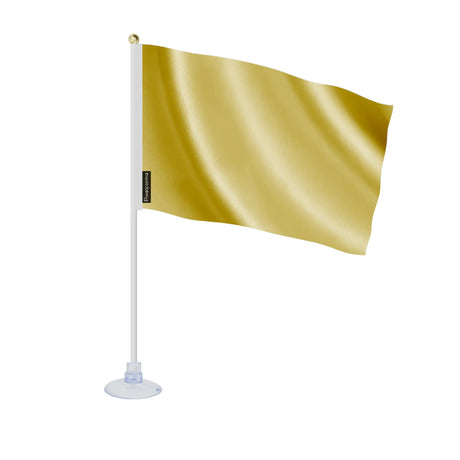 Mini drapeau ventouse orange clair en ployester - pixelforma