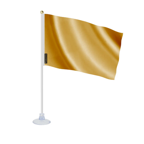 Mini drapeau ventouse orange en ployester - pixelforma
