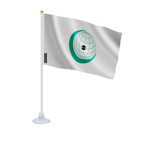 Mini drapeau ventouse organisation de la coopération islamique en ployester - pixelforma