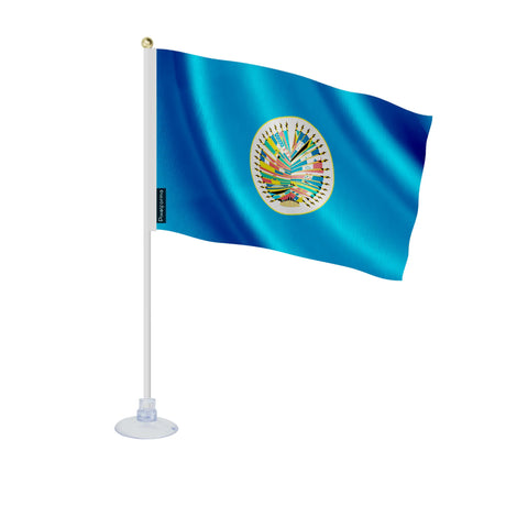 Mini drapeau ventouse organisation des états américains en ployester - pixelforma