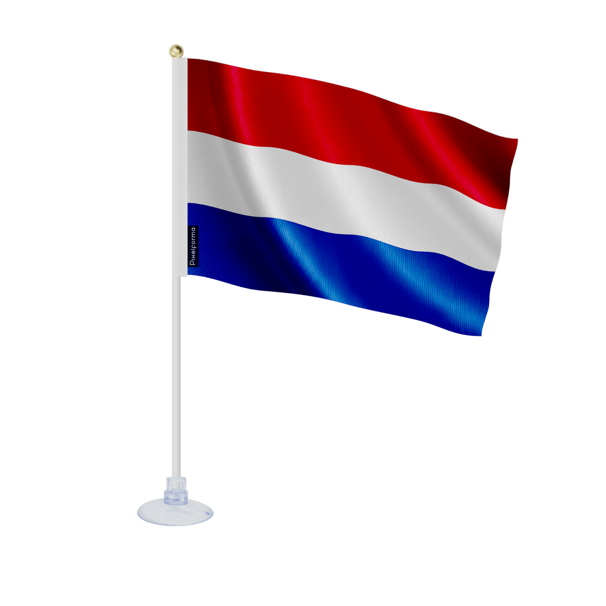 Mini drapeau ventouse pays-bas en polyester - pixelforma