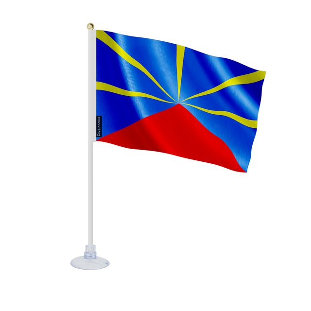 Mini drapeau ventouse réunion en polyester - pixelforma