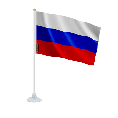 Mini drapeau ventouse russie en polyester - pixelforma
