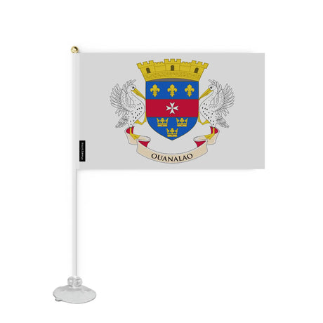 Mini drapeau ventouse saint-barthélemy en polyester - pixelforma
