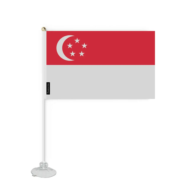 Mini Drapeau Ventouse Singapour en Polyester - Pixelforma 