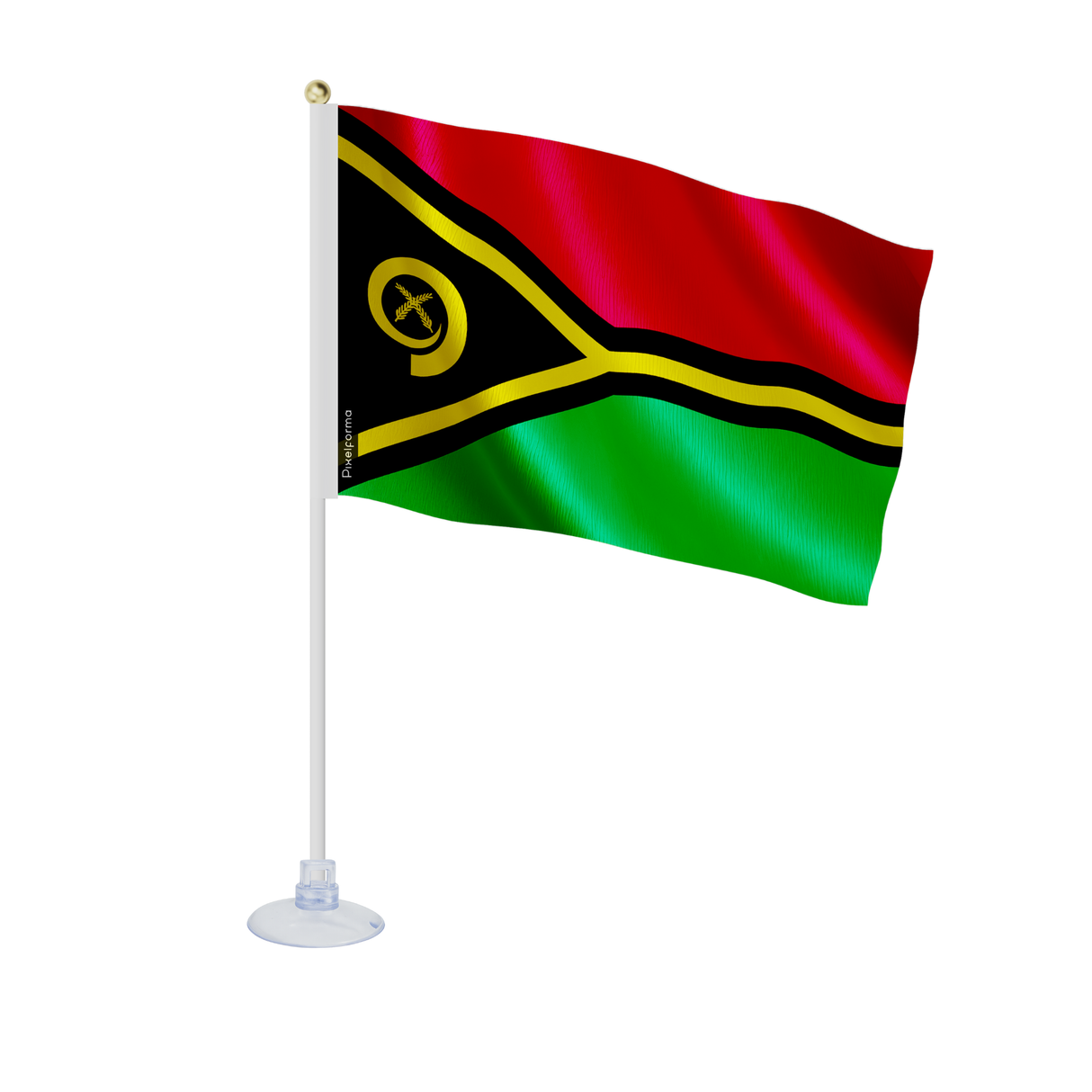 Mini drapeau ventouse vanuatu en polyester - pixelforma