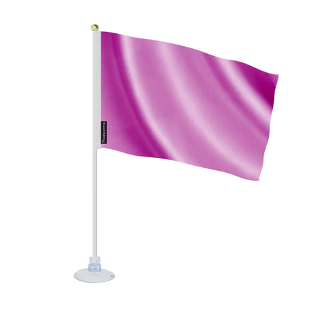 Mini drapeau ventouse violet clair en ployester - pixelforma
