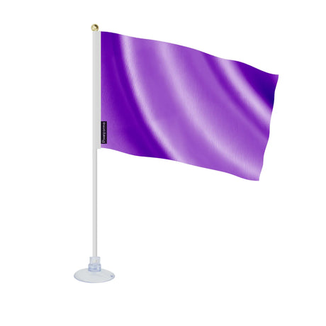 Mini drapeau ventouse violet en ployester - pixelforma