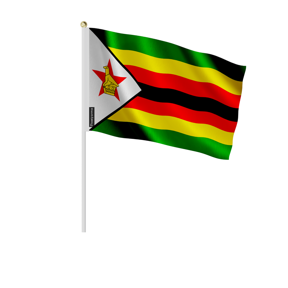 Mini drapeau zimbabwe en plusieurs tailles - pixelforma