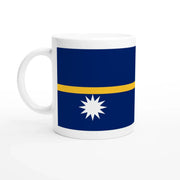 Mug drapeau nauru en céramique élégant pour boissons chaudes
