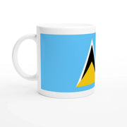 Mug drapeau sainte-lucie en céramique pour boisson chaude