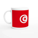 Mug drapeau tunisie en céramique pour boisson chaude
