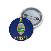 Pin’s drapeau kansas émail attache métal rond élégant