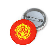 Pin’s drapeau kirghizistan émail attache métal rond