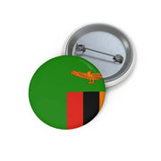 Pin’s drapeau zambie émail attache métal rond