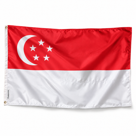 Drapeau de Singapour – Plusieurs Tailles – Polyester Résistant